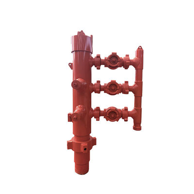 kaufen 13-3/8' API Gehäuse LTC BTC Buckle verbunden 35Mpa Arbeitsdruck Doppelstecker Zementkopf online manufacture