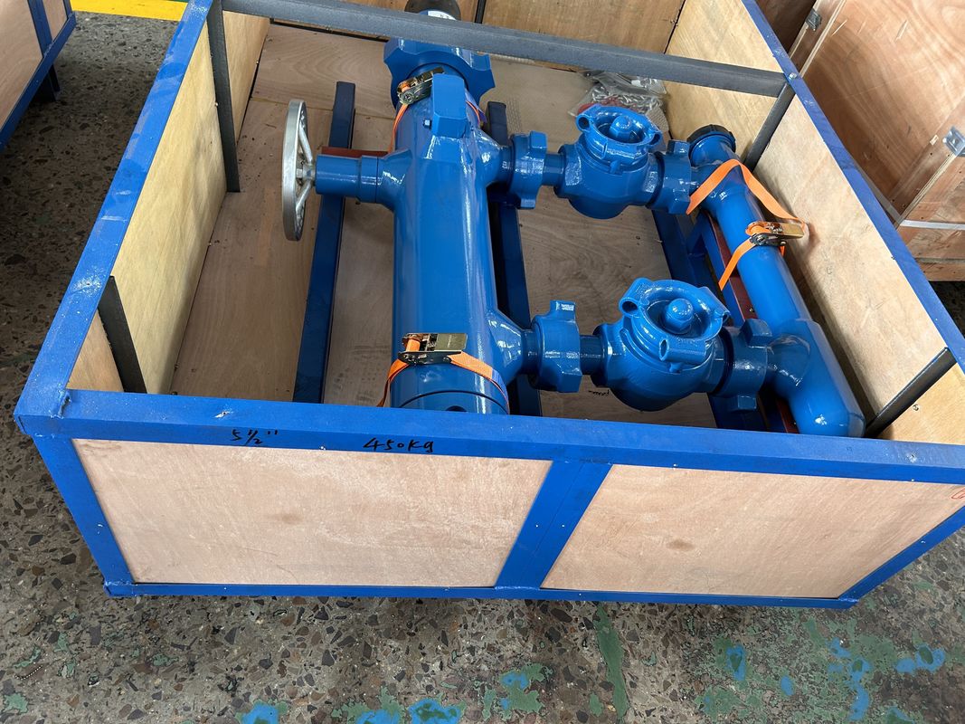 5-1/2' API Gehäuse LTC Buckle verbunden 54Mpa Testdruck Doppelstecker Zementkopf mit Holzverpackung 450KG