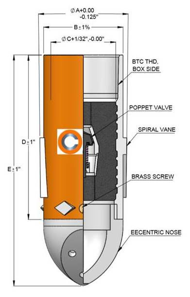 Einzelventil Plug-in Float Schuh für Ölfeld Zement-Ausrüstung für Ölbohrung Produktion 1-Jahres-Garantie Pumpenkern