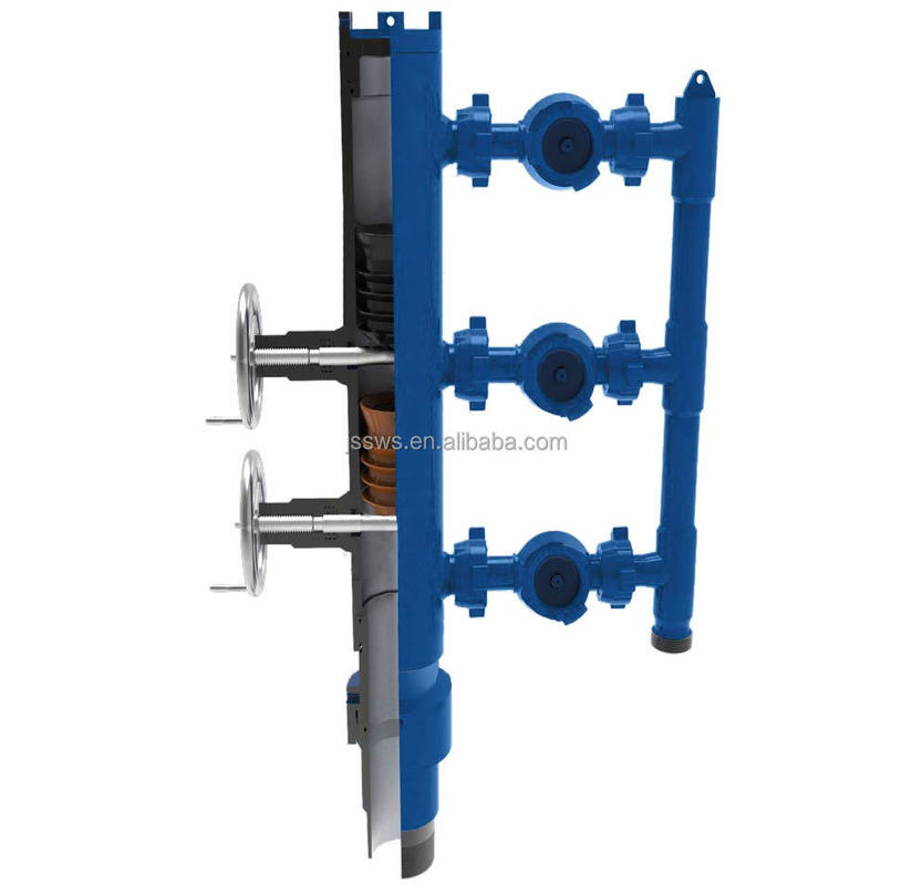 Anpassbarer API 5CT-Hochdruck-Doppelstecker-Zementkopf mit Arbeitsdruck von 35 MPa und 1-Jahresgarantie